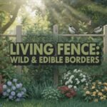 living fence ideas, edible living fence, edible privacy screen plants, living fence plants for wildlife, sustainable garden fencing, edible hedge design, organic garden fencing