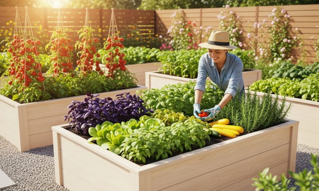 raised bed gardening, raised garden bed, DIY raised beds, best soil for raised beds, vegetables for raised beds, benefits of raised beds, garden bed ideas