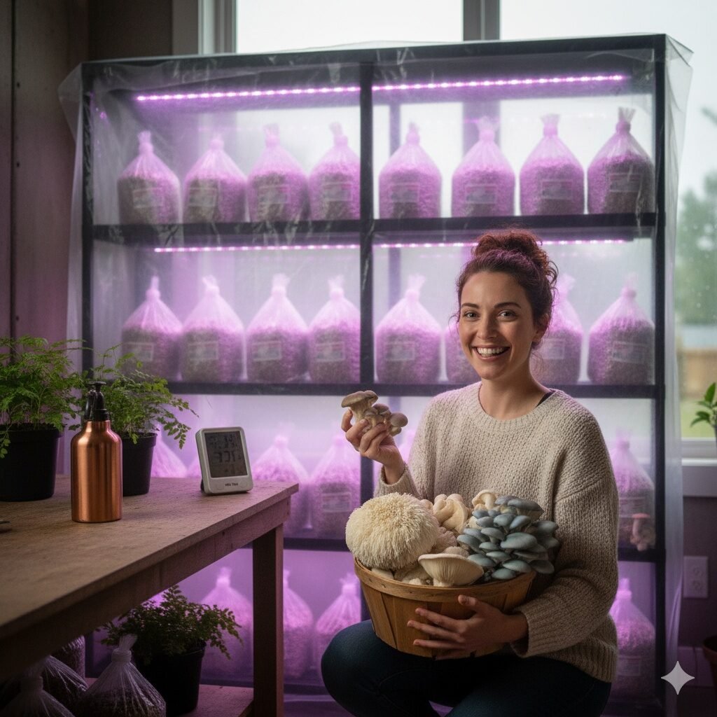 How to Grow Mushrooms at Home (U.S. Edition 2025): 6 Easy Steps to Indoor Farming for Fresh, Organic Harvests