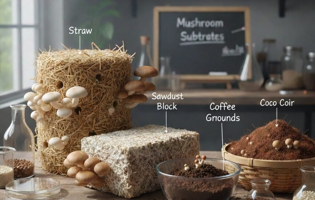 mushroom growing substrates best substrate for growing mushrooms mushroom substrate types mushroom substrate guide mushroom substrate preparation straw mushroom substrate sawdust mushroom substrate coffee grounds mushroom substrate how to make mushroom substrate mushroom substrate for oyster mushrooms best substrate for shiitake mushrooms mushroom growing medium comparison mushroom substrate ratios and yields used coffee grounds for mushroom growing sawdust vs straw mushroom substrate homemade mushroom substrate mix