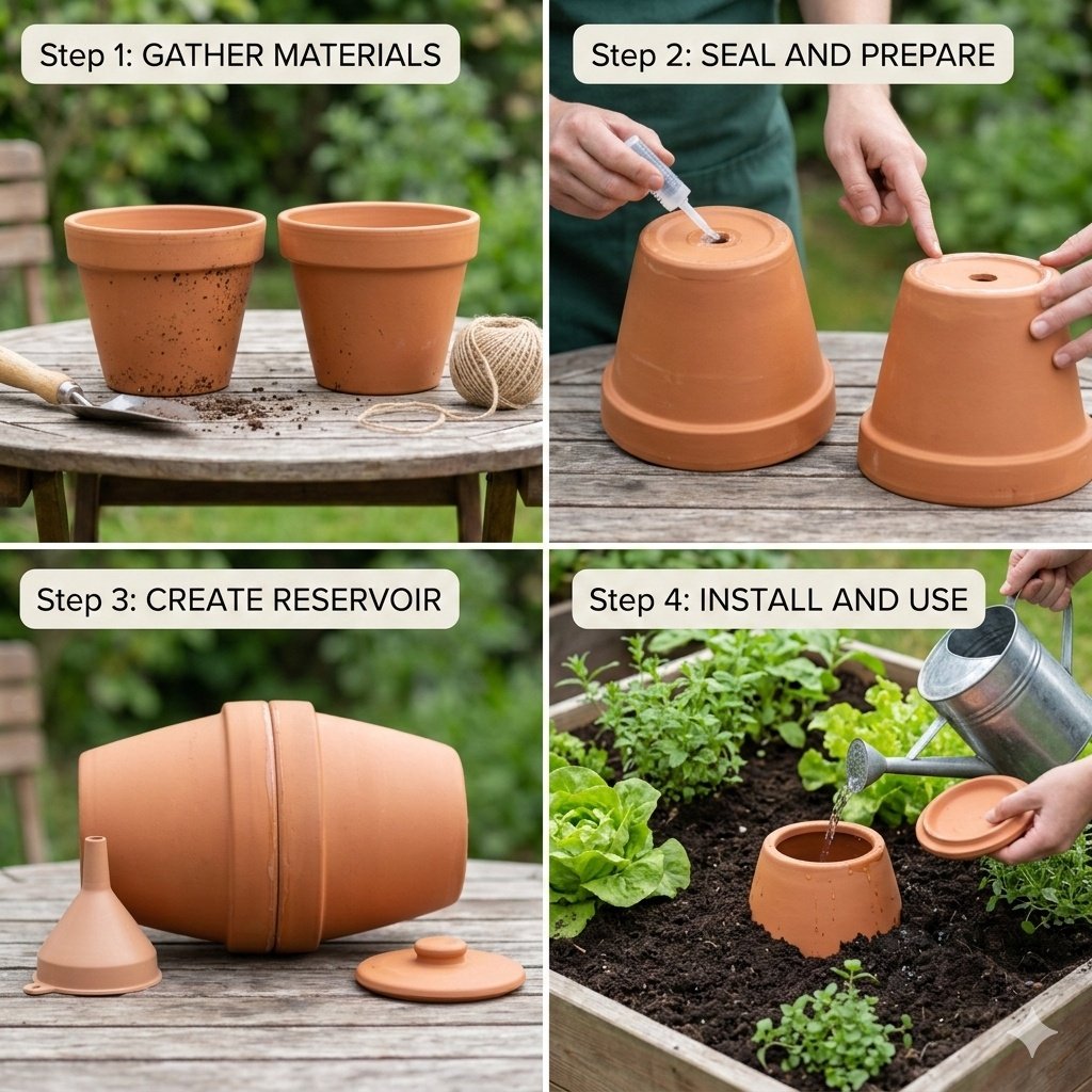 DIY Clay Pot Irrigation System
