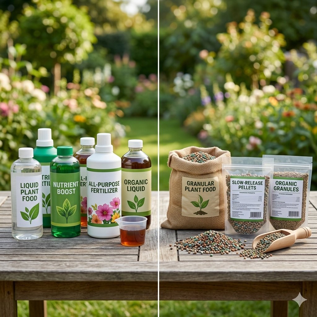 liquid vs solid fertilizer liquid vs granular fertilizer best fertilizer for vegetables liquid fertilizer benefits granular fertilizer advantages when to use liquid fertilizer slow release vs liquid fertilizer fertilizer for raised beds