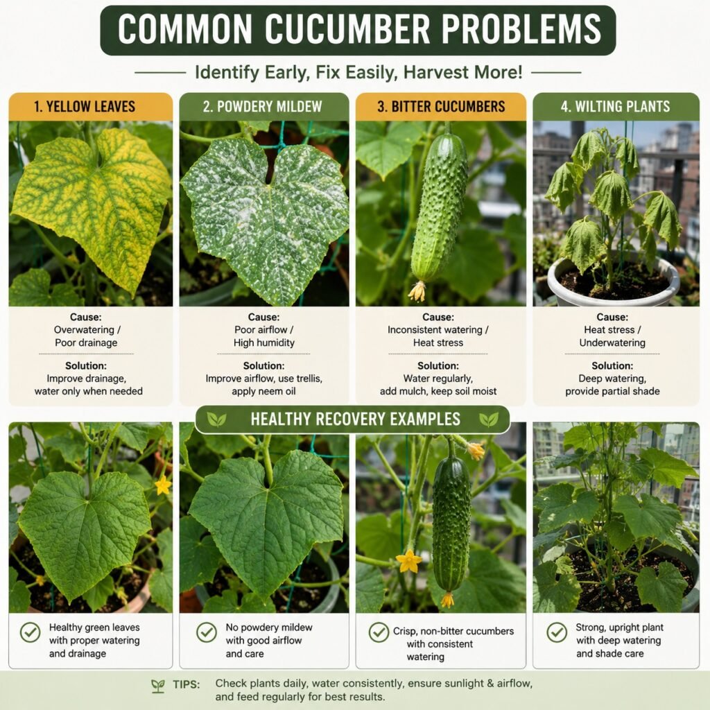 10 Easy Ways to Grow Crispy Cucumbers on a Balcony Garden