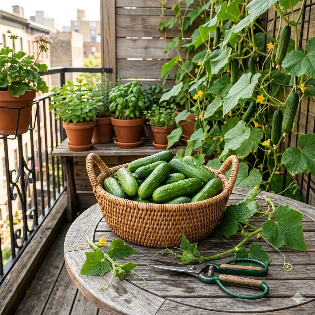 10 Easy Ways to Grow Crispy Cucumbers on a Balcony Garden