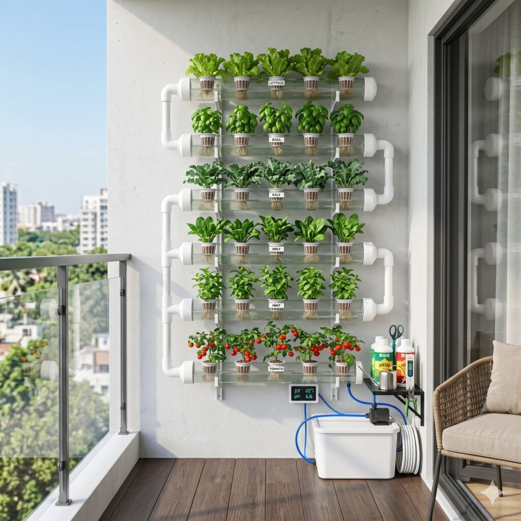 I Tried a Hydroponic Garden on My Balcony – Here’s What Happened (Honest Beginner Guide)