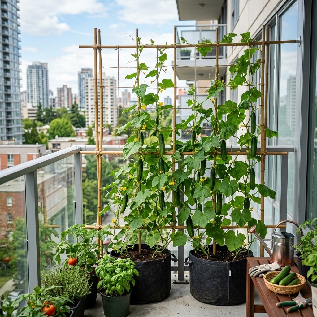 10 Easy Ways to Grow Crispy Cucumbers on a Balcony Garden