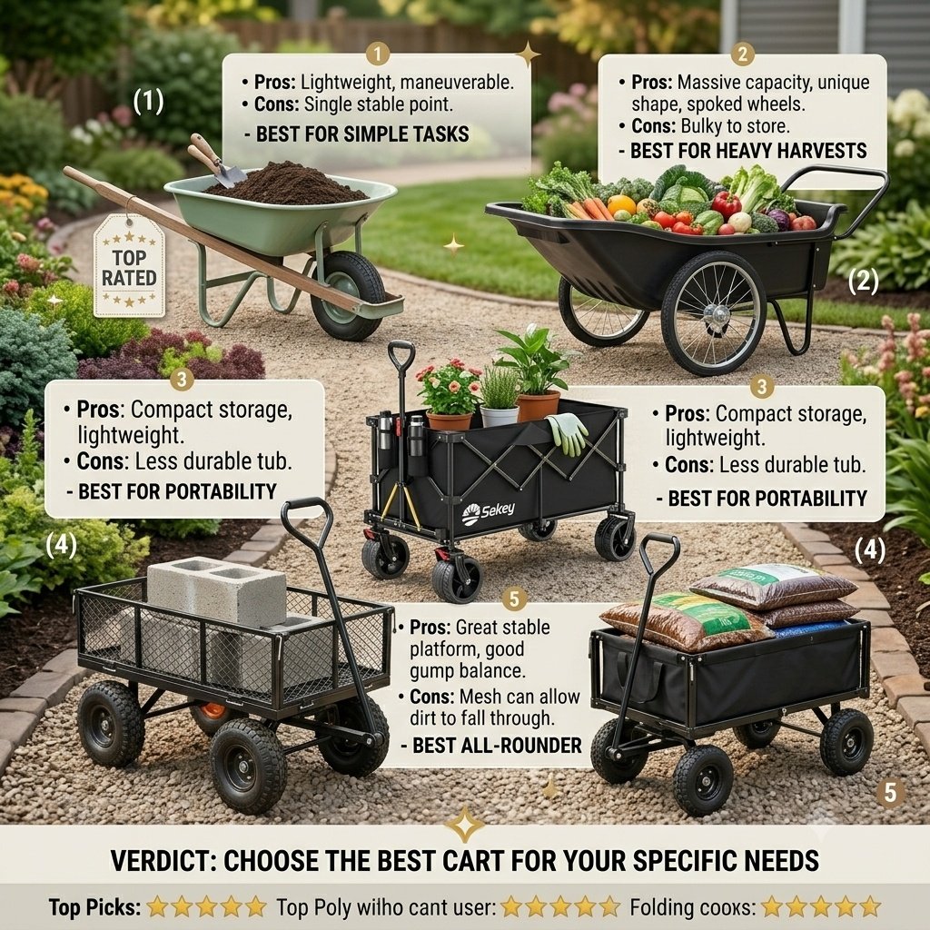 7 Best Garden Carts & Utility Wagons for Gardeners (2026 Tested Picks)